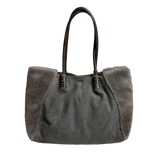 Ugg Australia shearling and suede leather tote bag